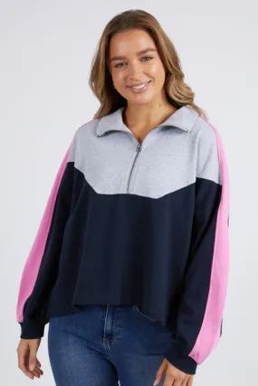 REBEL ZIP NECK FLEECE