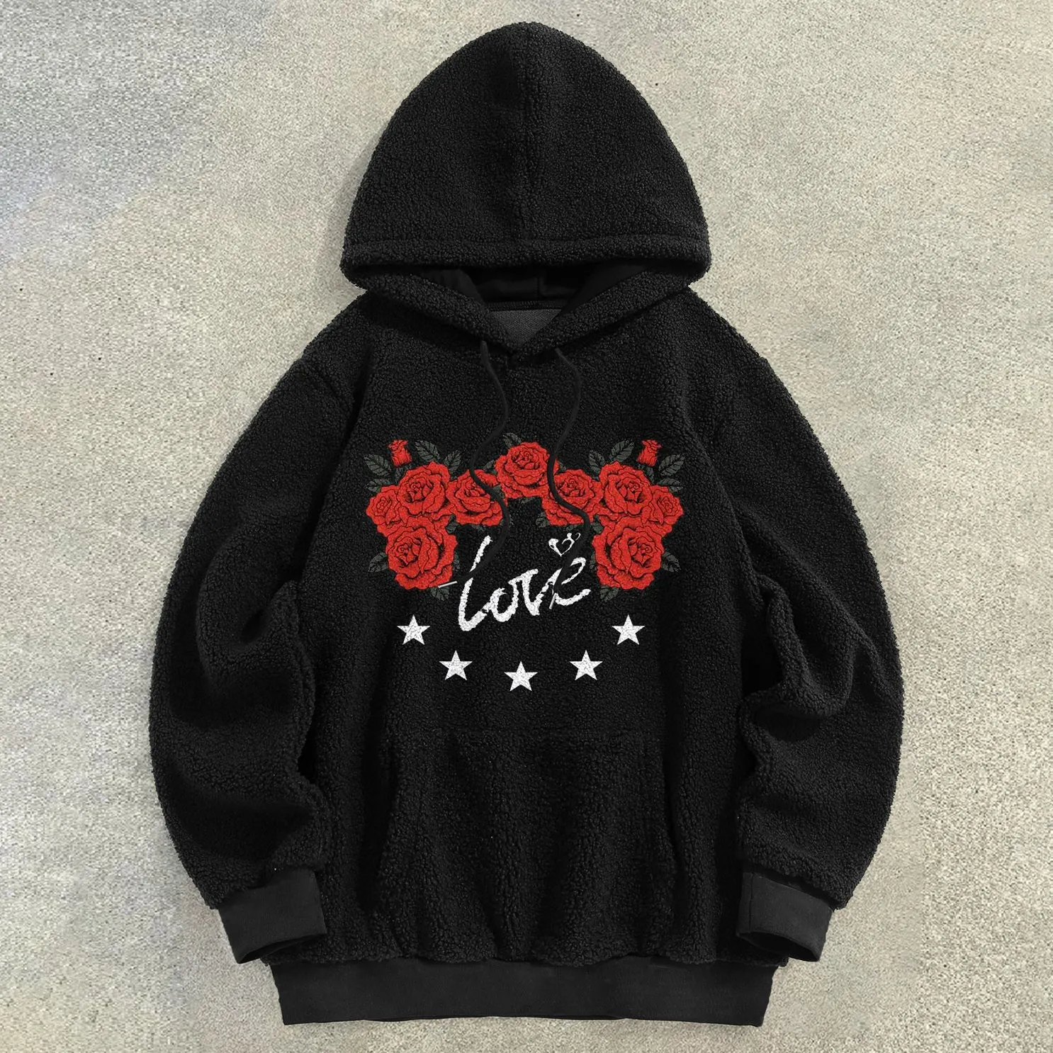 Retro Street Hip Hop Fleece Hoodie