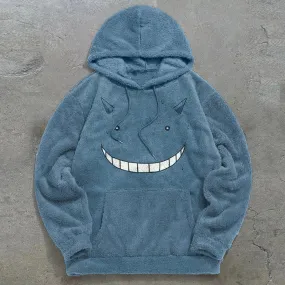 Retro Trend Cute Graphic Plush Hoodie