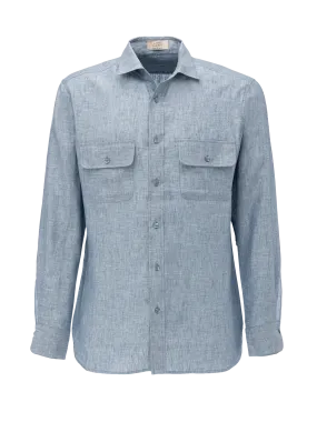 Reversible linen shirt Man