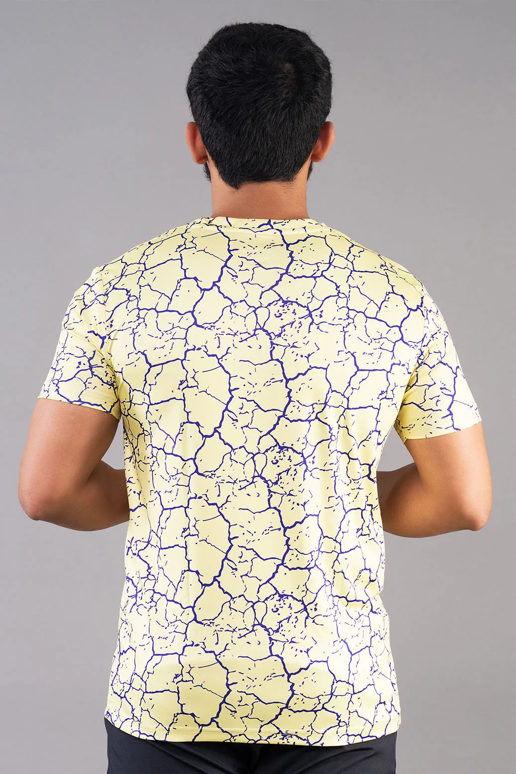 RUDESTYLE MARBEL PRINTED SLIM FIT T-SHIRT - YELLOW (D)