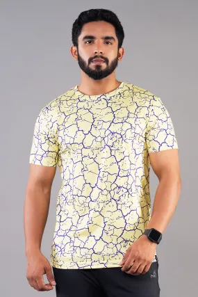 RUDESTYLE MARBEL PRINTED SLIM FIT T-SHIRT - YELLOW (D)