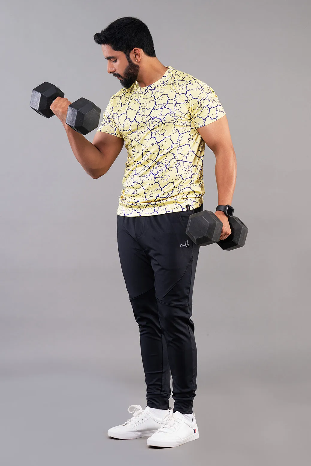 RUDESTYLE MARBEL PRINTED SLIM FIT T-SHIRT - YELLOW (D)