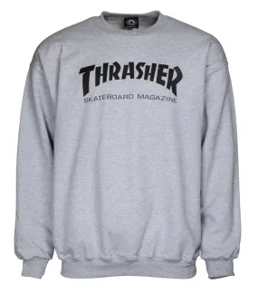 Skate Mag Logo Crew (Heather Grey)