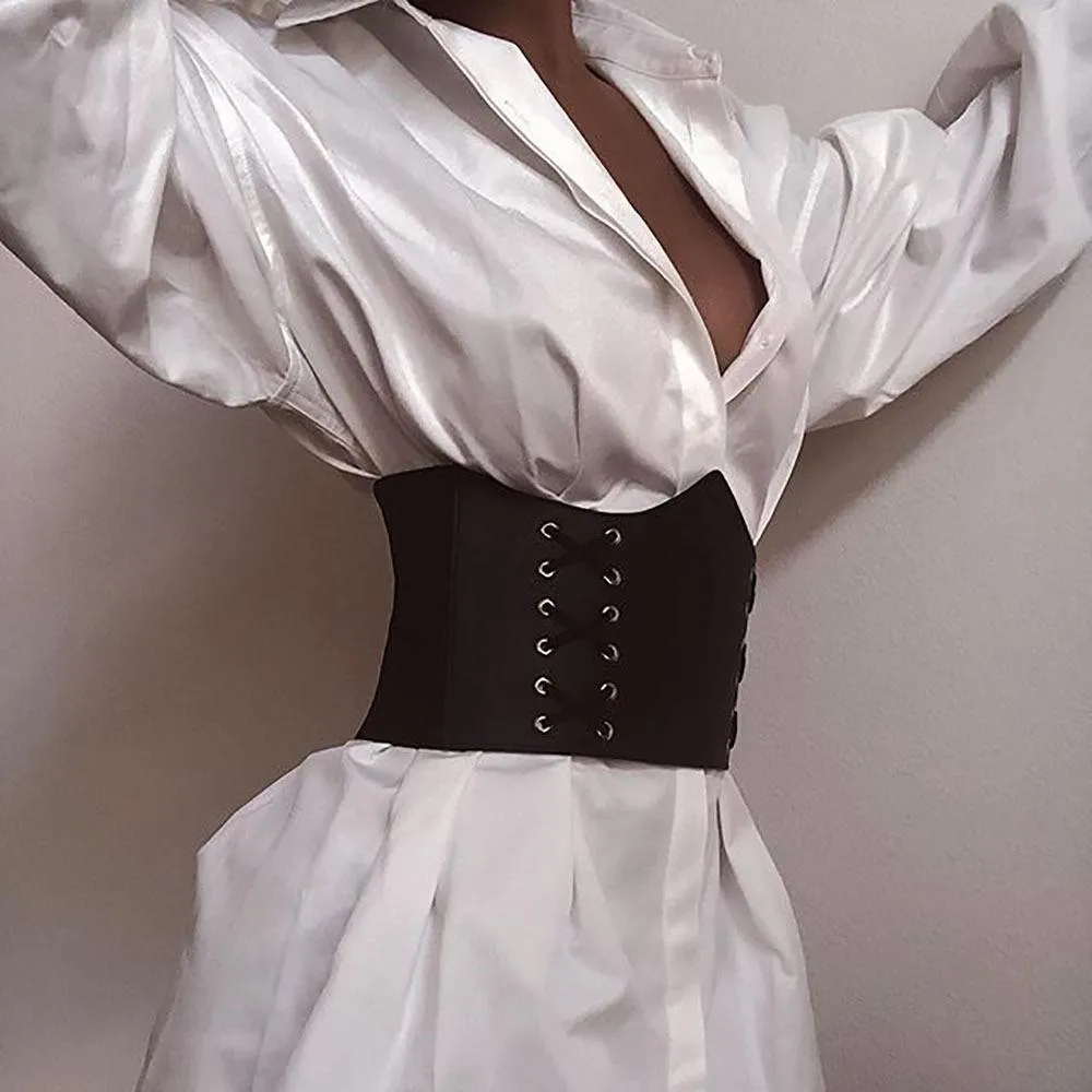 Stylish Waist Pleated Shirt Dress