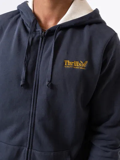 THRILLS - Union Zip Hoodie - Dark Charcoal