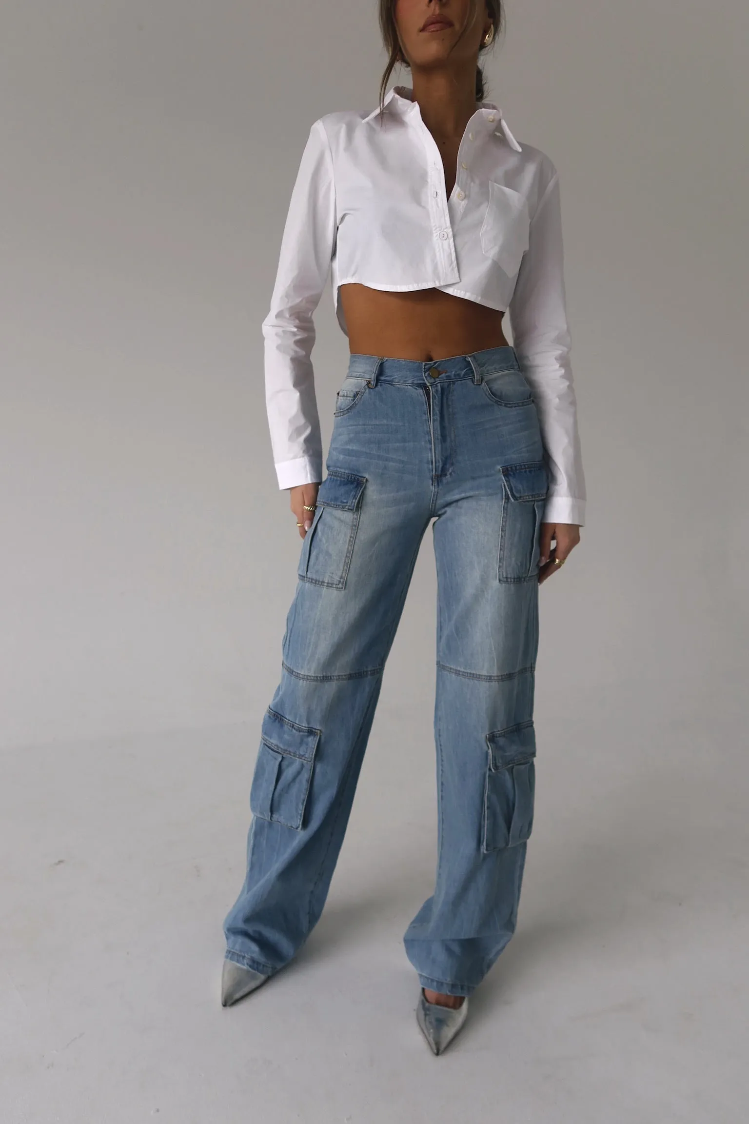 Trinity Denim Cargo Pants