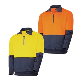 Tru Workwear Hi Vis 2 Tone 1/4 Zip Fleece Jumper TF2950