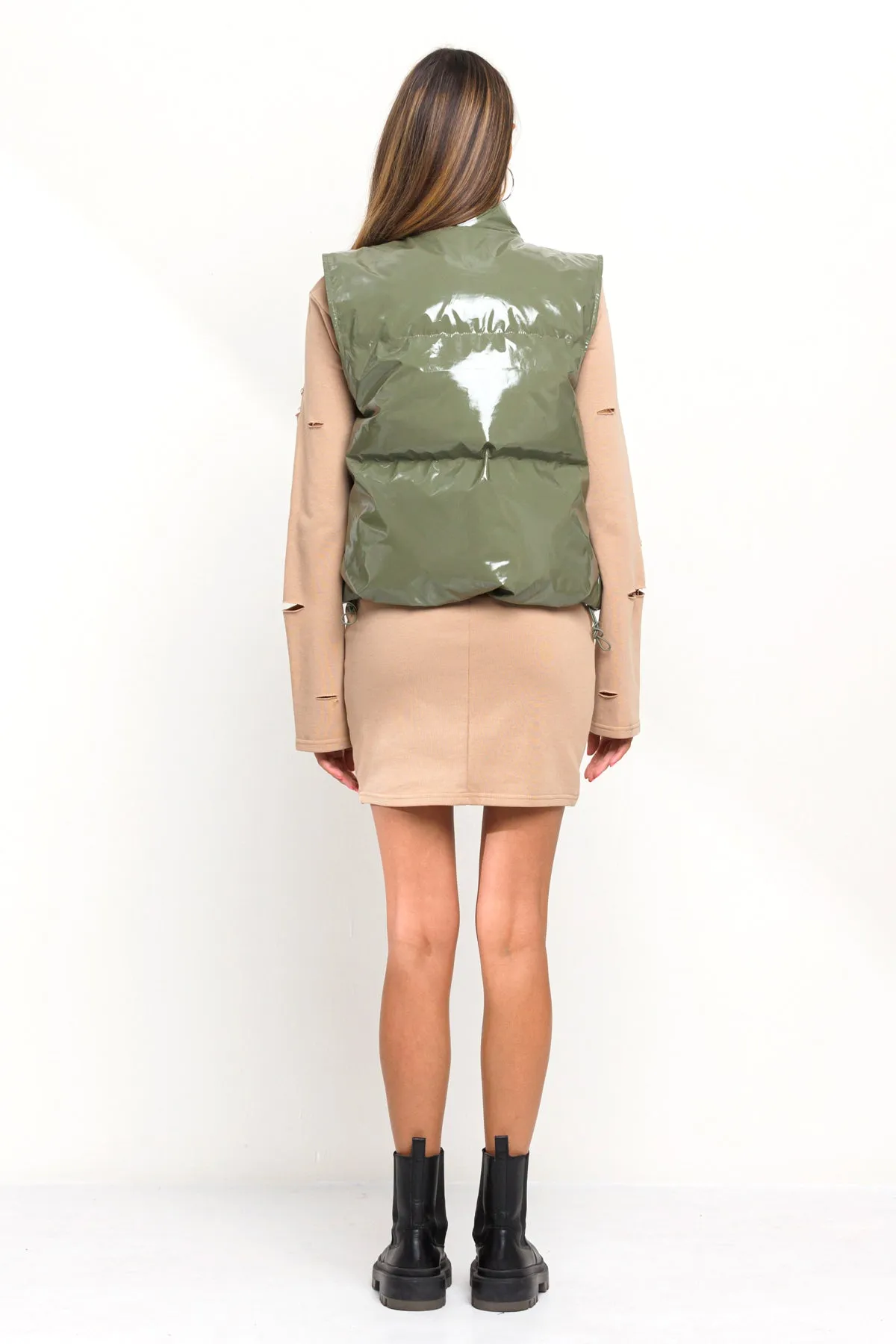 VINYL PUFFER VEST