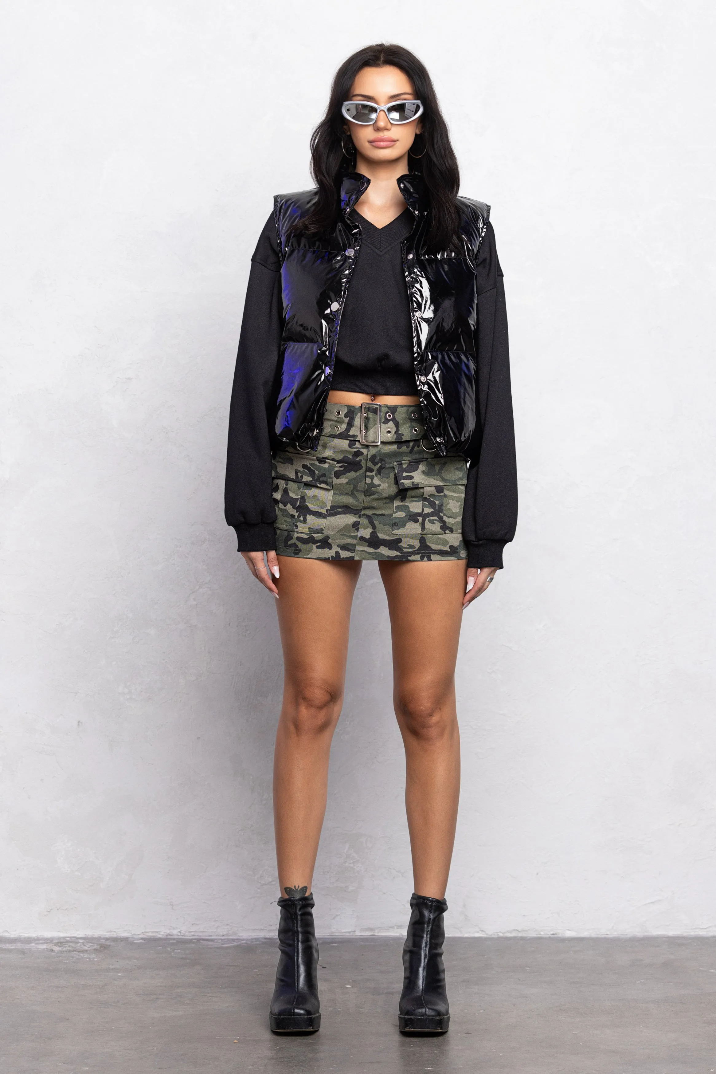 VINYL PUFFER VEST