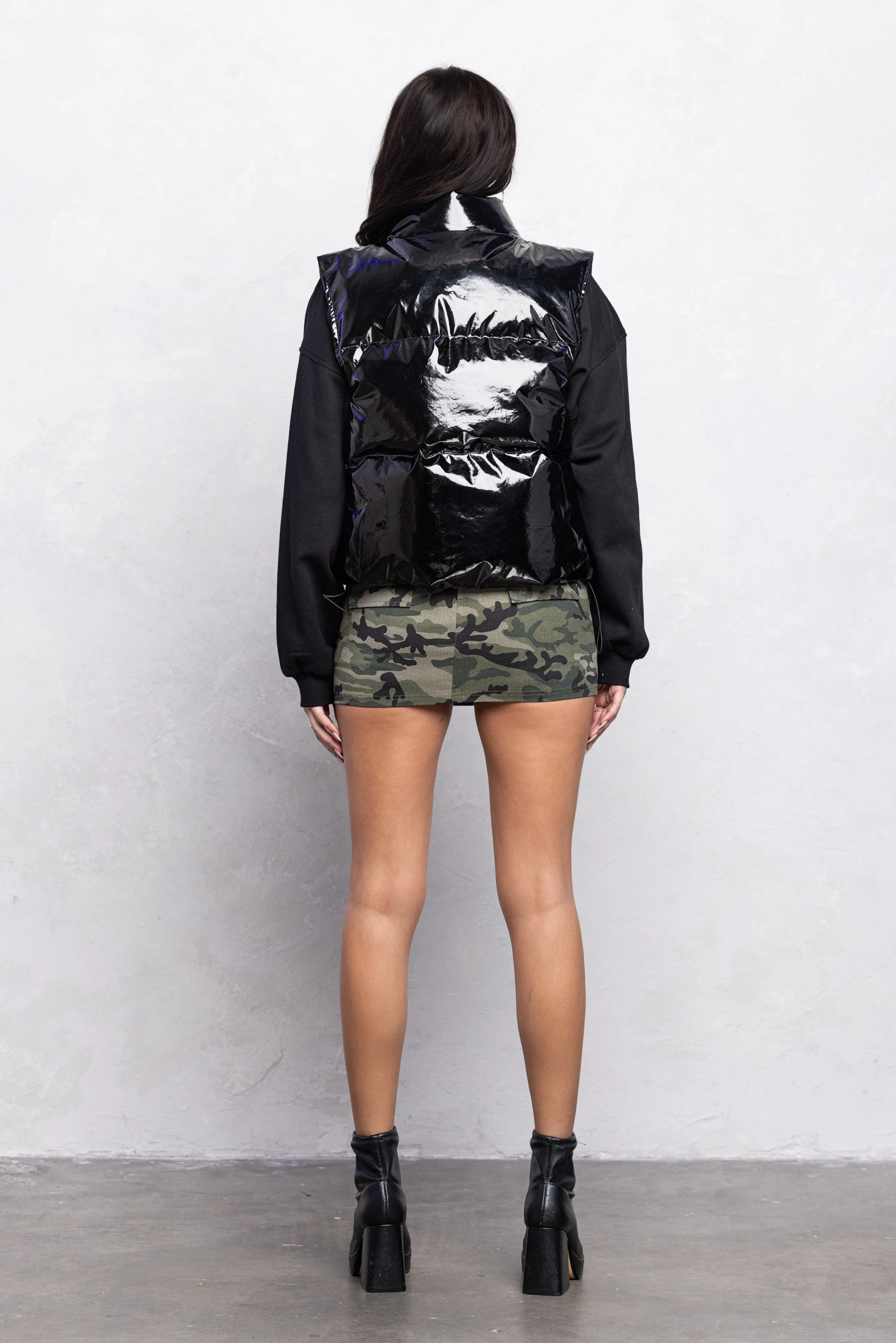 VINYL PUFFER VEST