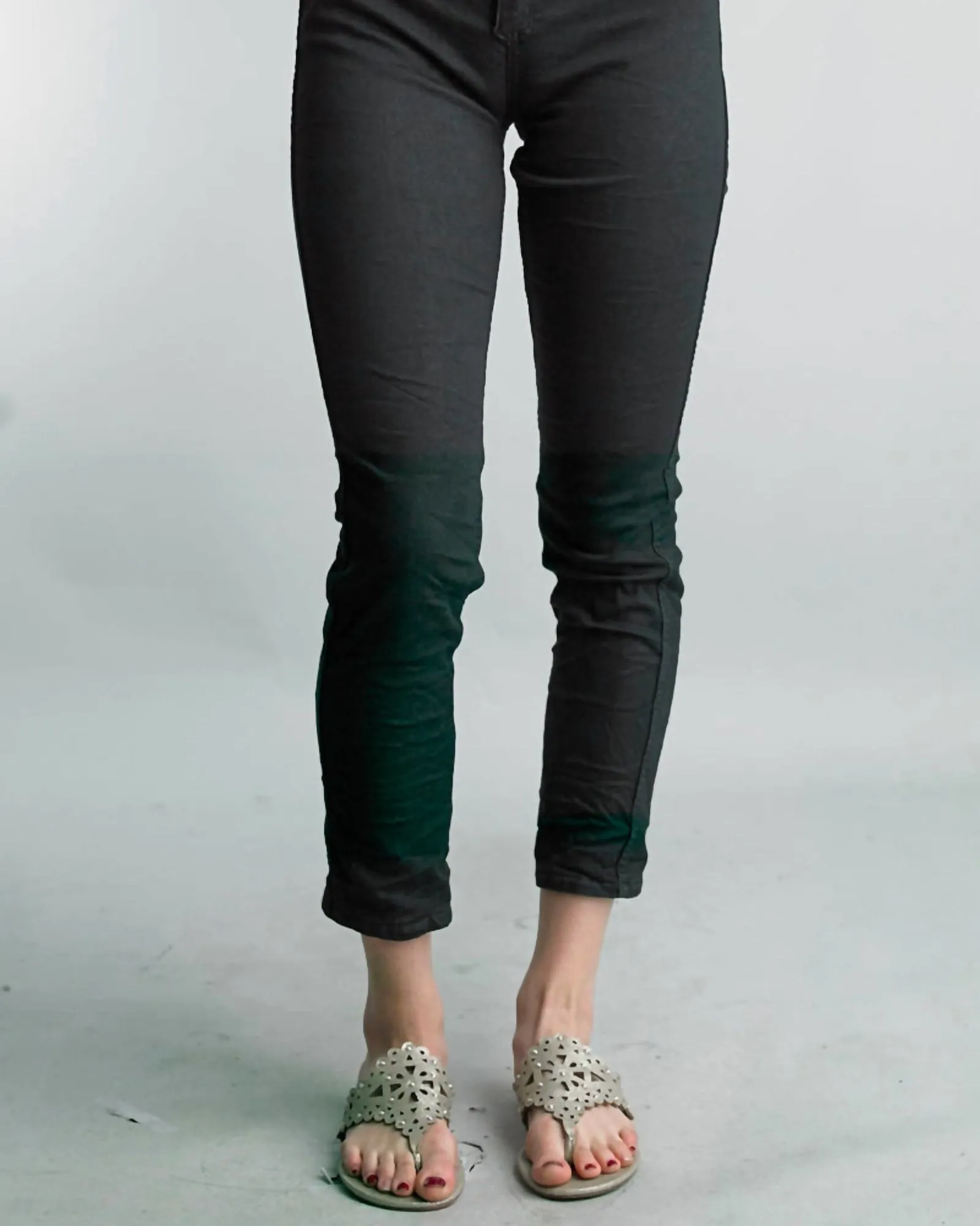 Women's Reversible Jeans in Black Skin Print | Black Skin Print