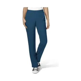 WonderWink Women's Flat Front Cargo Scrub Pant - Caribbean Blue - ONLINE STORE CREDIT/EXCHANGE ONLY