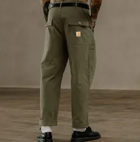 xiangtuibao - Men 304 Albion Carpenter Pant Outdoor Retro ArmyGreen Tactical Cargo Pants Work Trousers