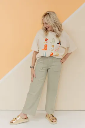 You're Worth It Crop Utility Jean